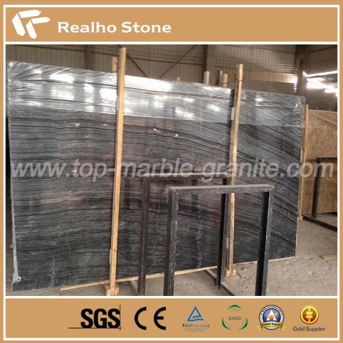 Black Oak Wooden Marble Slab