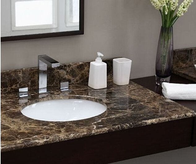Dark Emperador Marble Project Tiles Show