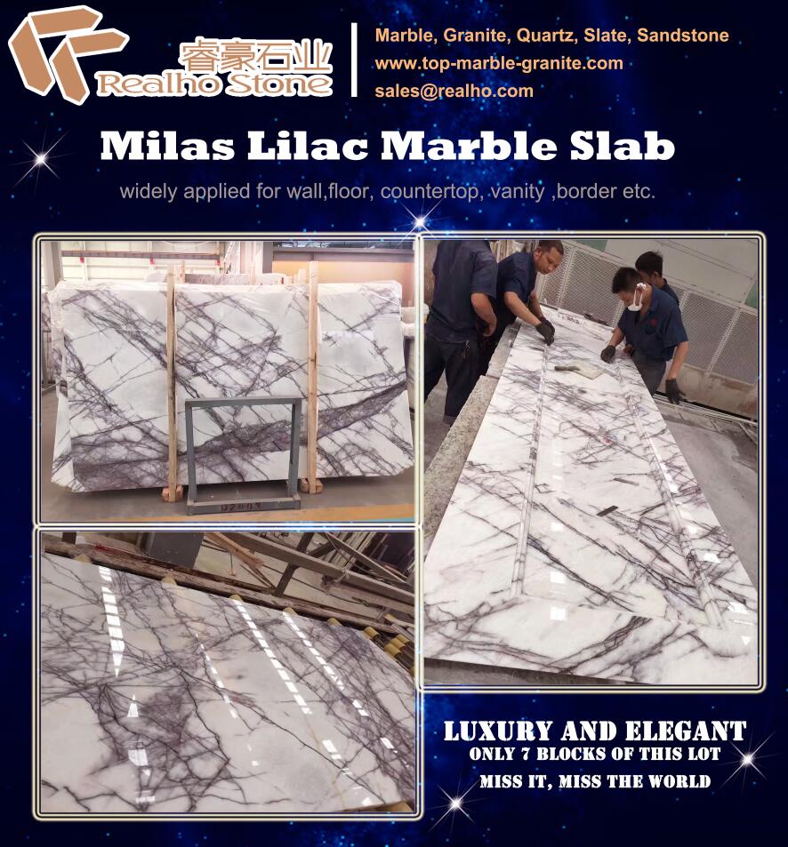 Pretty Turkey White Marble Milas Lilac Marble Slabs