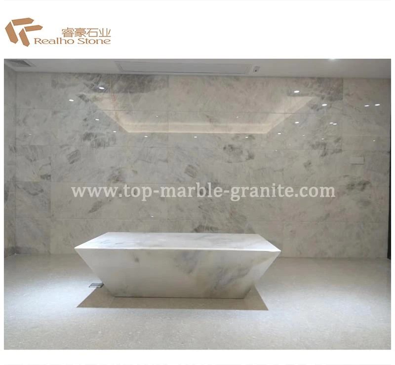 Cloudy White Marble Wall Tile