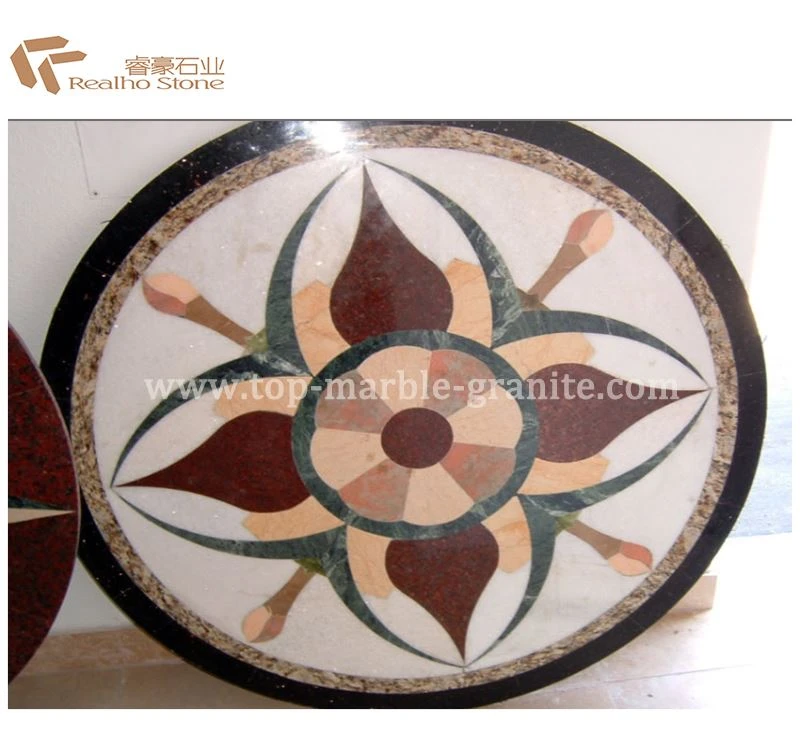 Flower marble circle pattern