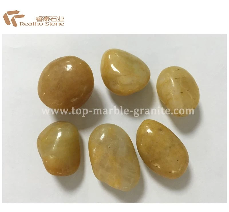 polished yellow pebbles