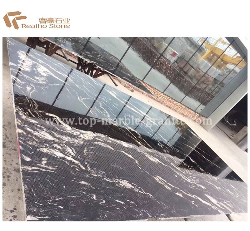 Cosmic Black Granite Slabs