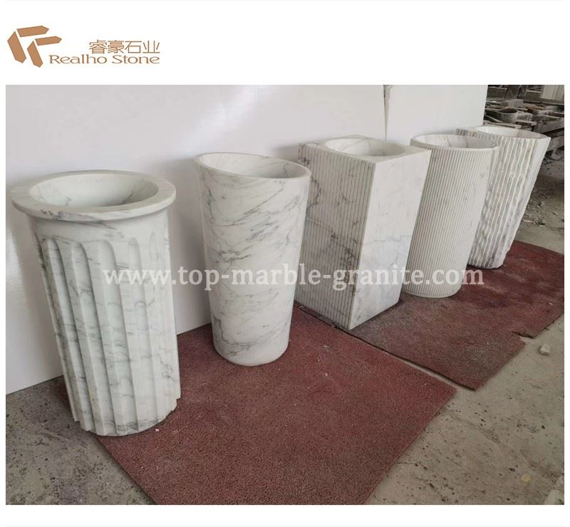 natural stone pedestal sink