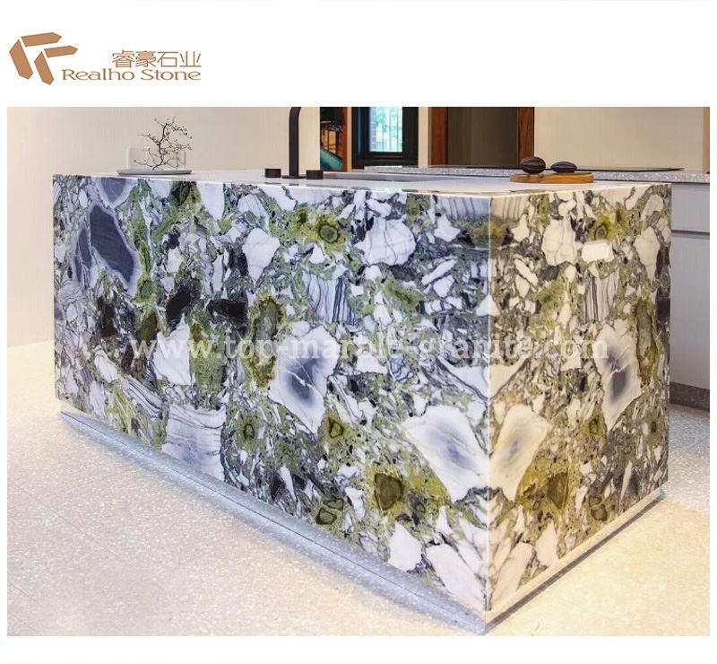 green marble countertops