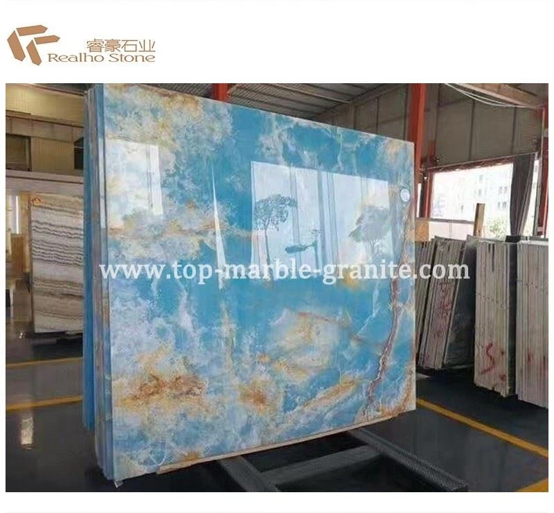 Natural Blue Onyx Marble Slab