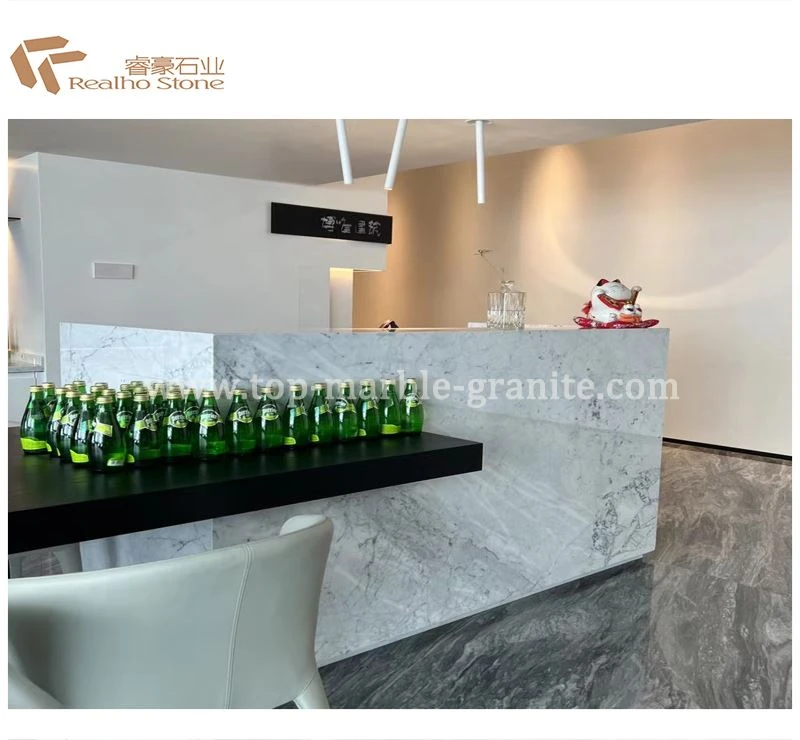 white marble bar table