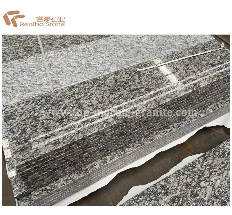 white granite stairs