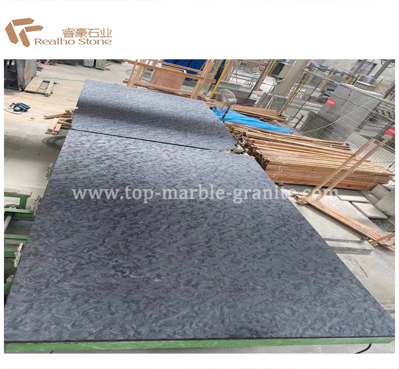 black granite leather finish