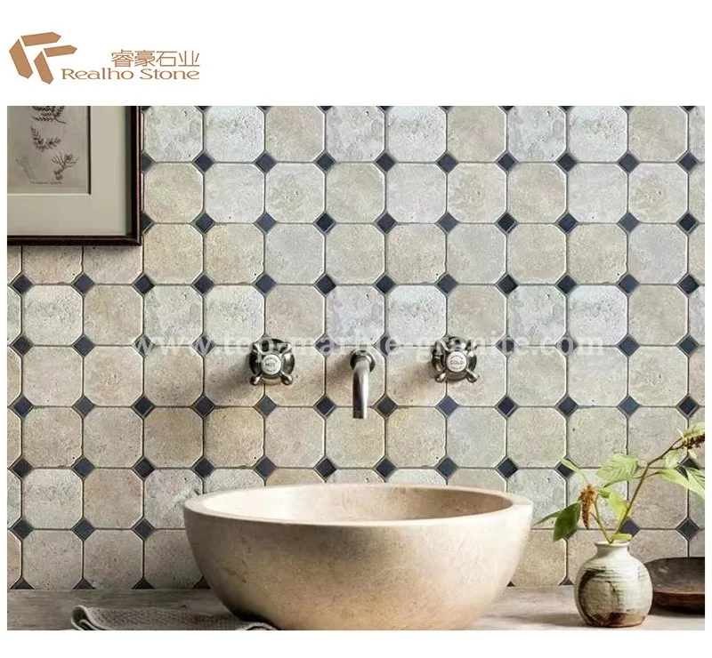 anatolia tile chiaro mixed pattern mosaic travertine wall tile anatolia tile chiaro mixed pattern mosaic travertine wall tile