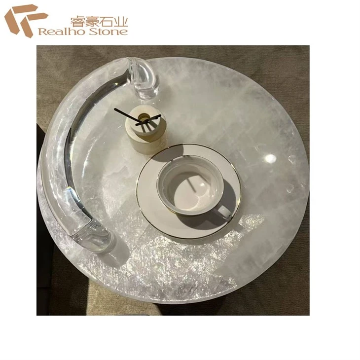 White Crystal Natural Stone Vanity Top Coffee Table Top best