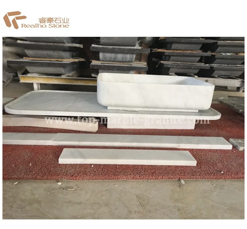 Carrara White Marble Washbasin Stone Sinks factory