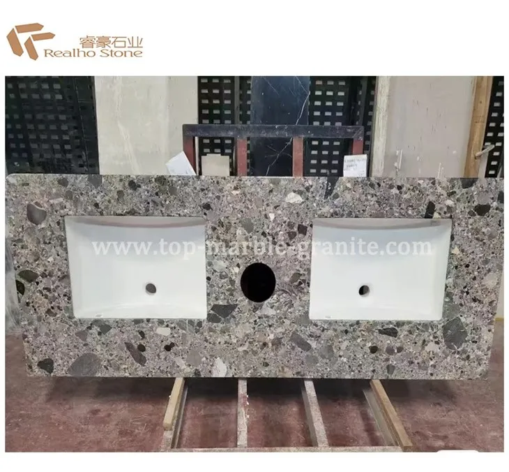 Ceppo Grey Marble Slab Like Terrazzo Stone Supplier high quality