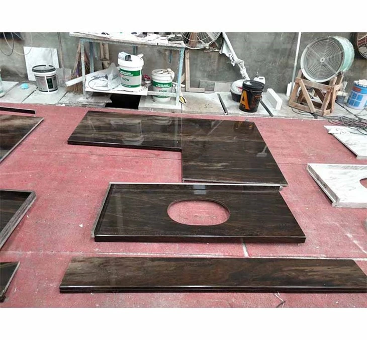 Exotic Brown Granite Bathroom Vanity Tops