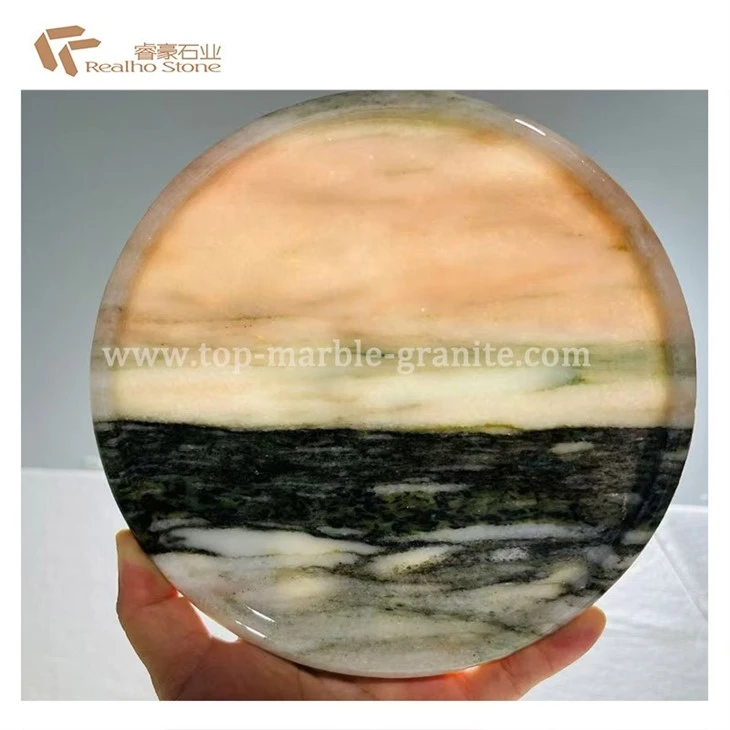 pink marble kitchen