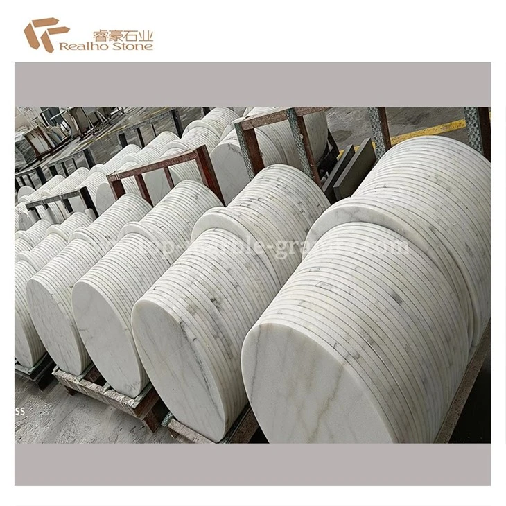 white marble tiles