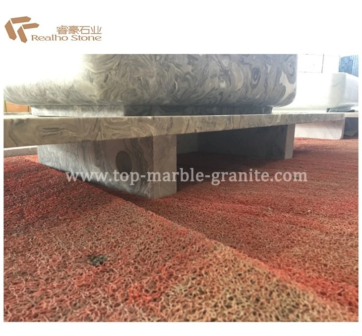 Kingflower Grey Marble Bathrrom Stone Sinks high quality