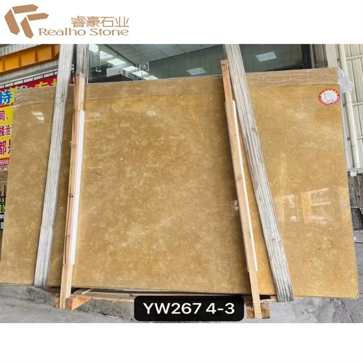 Marble Imperial Gold Background Wall Design For Villa Decoration