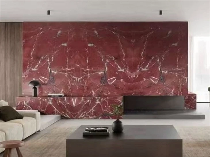 red marble wall