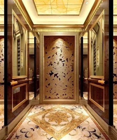 Marble Mosaic Decoration Inside The Elevator