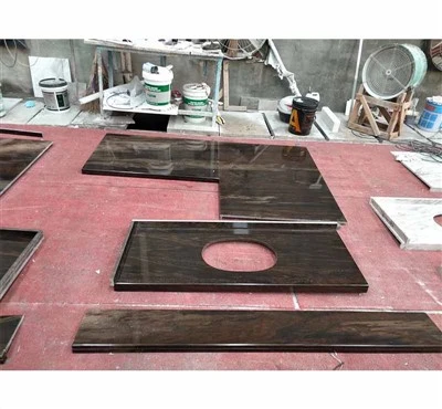Exotic Brown Granite Bathroom Vanity Tops