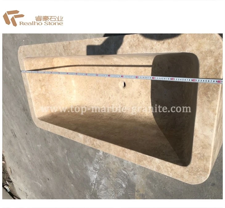 beige marble bathtub