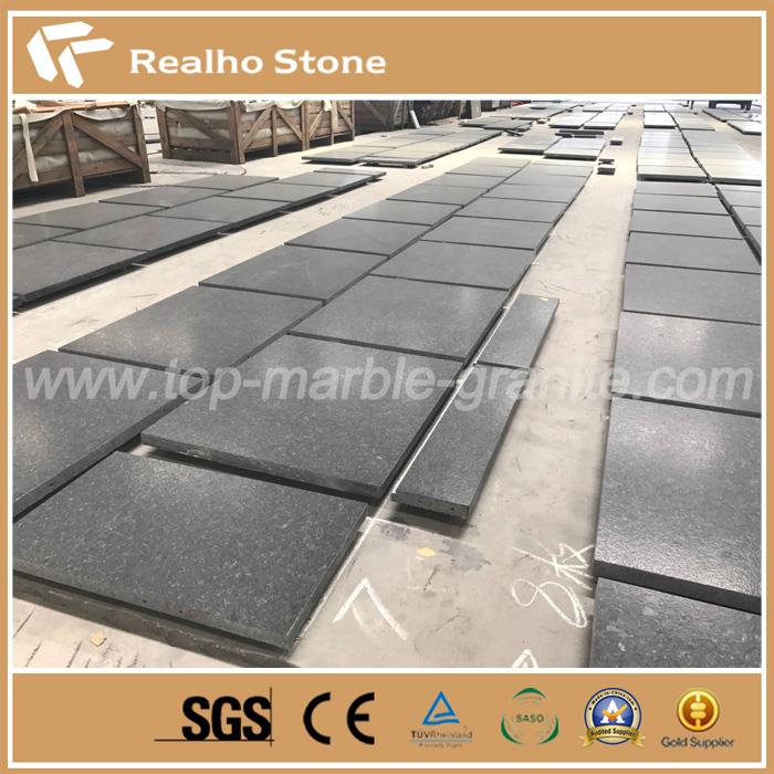 Angola Black Leather Finish Granite For Wall Cladding