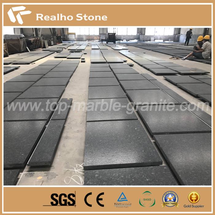 Angola Black Leather Finish Granite For Wall Cladding