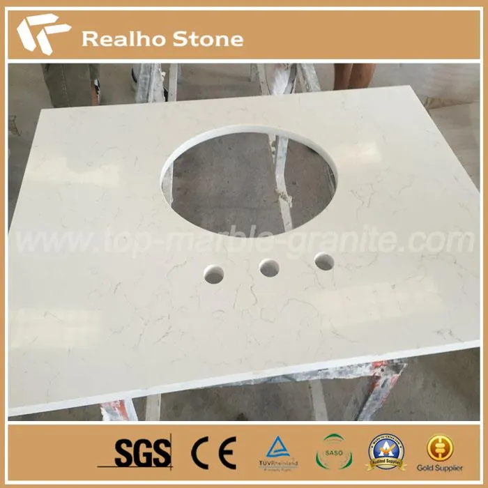 Chinese Carrara Marble Imitate Synthetic Quartz Stone