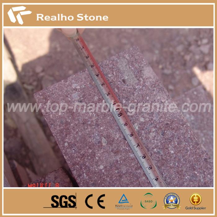 Red Porphyry Stone Paving Setts and Kerbs