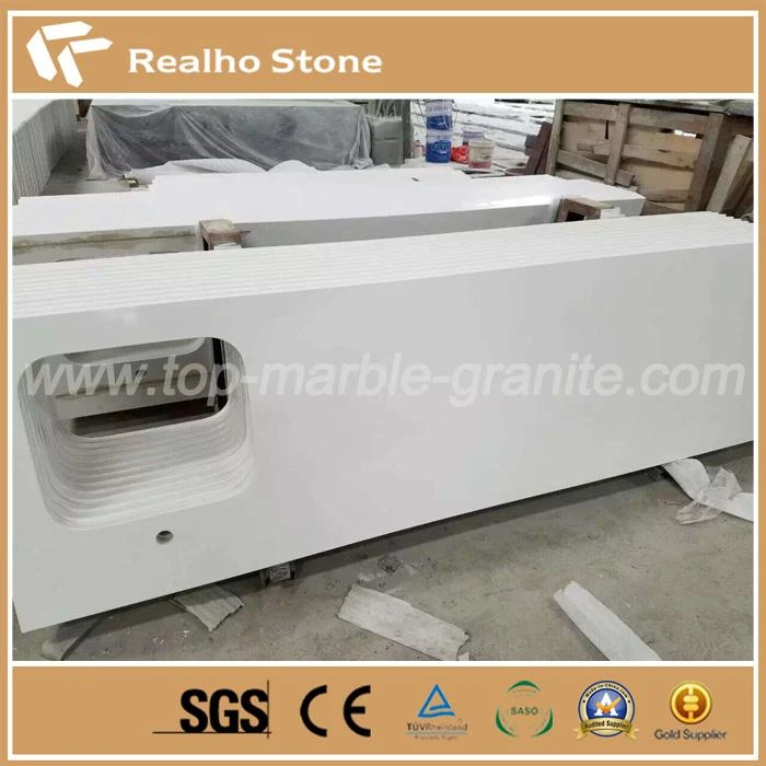 Pure Polar White Quartz Kitchen Countertops