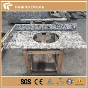 Best Quality Prefab Brazil Bianco Antico/Aran White Granite Bathroom Countertops