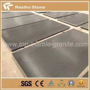 Leathered Zimbabwe Black Granite For Exterior Wall Facade