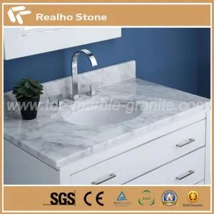 Natural Carrara White Marble Bathroom Tops