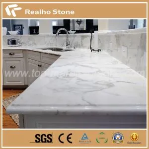 Natural Marble Bianco Cararra White Vanity Tops for Bathroom