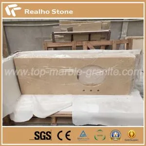 Natural Top Grade Galala Beige Marble Vanities and Tops for Bathroom
