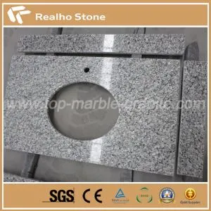 Grey Color Custom Natural Granite and Marble Bathroom Vanities and Vanity Tops