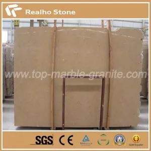 Egyptian Galala Beige Polished Marble Slab for Building Project