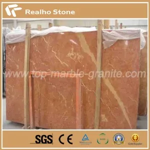 Nature Polished Rojo Alicante Orange Red Marble with Own Import Stone
