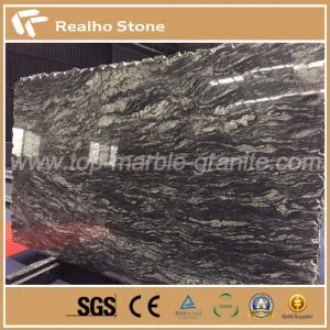 Brazilian Exotic Arizona Black Polished Granite Slabs Prices