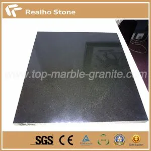 High Polished Hebei Black Granite Stone Tiles