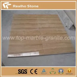 Italy Polished Noce Coffee Brown Travertine Tile with Own Facotory
