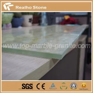 Transparent Honey Onyx Stone Laminted with Backing Glass