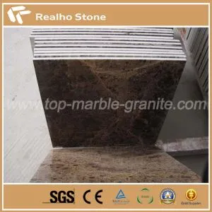 Dark Emperador Brown Marble Composite Tile for Flooring Decoration
