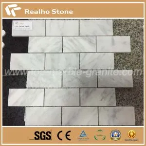 Polished Cheap Carrara White Marble Mosaic Tiles