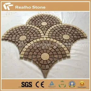 Natural Fan Paving Cobblestone for Walkway