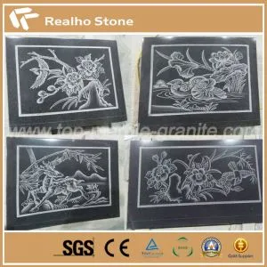 Chinese Style Cemetery Granite Tombstone with Carving