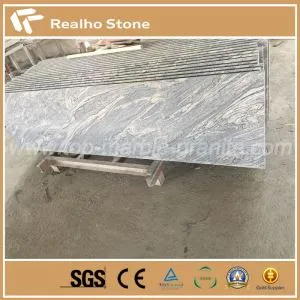 Polished China Juparana Grey Granite Prefab Counter Tops