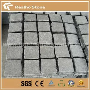 Flamed Surface Square Rectangular G684 Basalt Mesh Paver