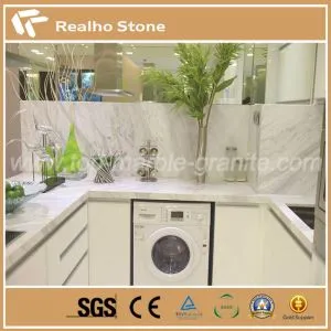 Volakas White Marble Tops For Countertop, Vanity Top, Work Top, Coffee Table Top And Reception Top